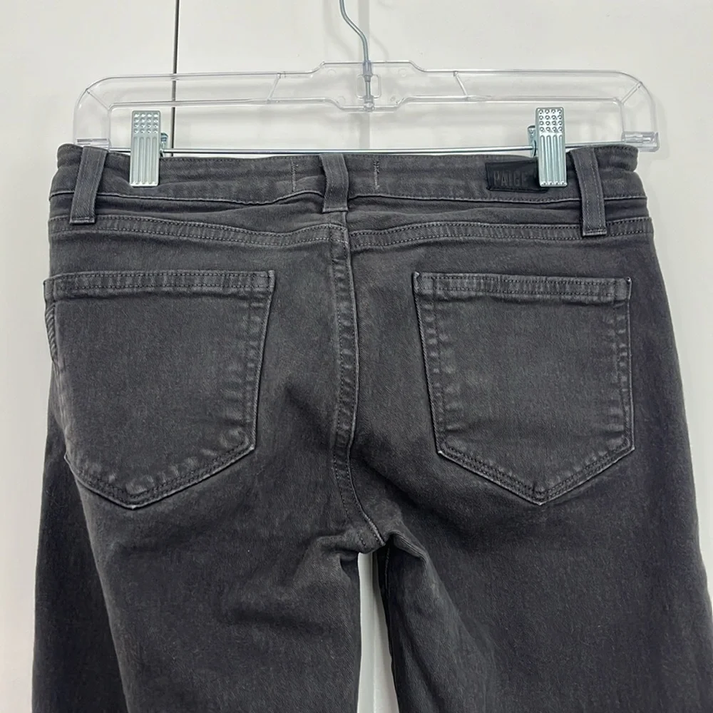 Paige Size 26 Gray Low Rise Skinny Jeans with Zip Pockets - Picture 7 of 11